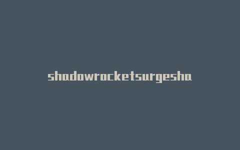 shadowrocketsurgeshadowrocker小火箭教学