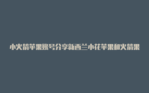 小火箭苹果账号分享新西兰小花苹果和火箭果区别图片