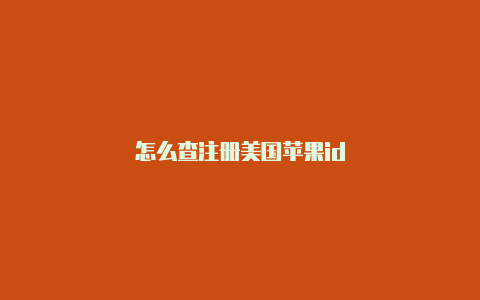 怎么查注册美国苹果id