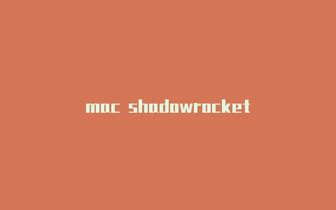 mac shadowrocket