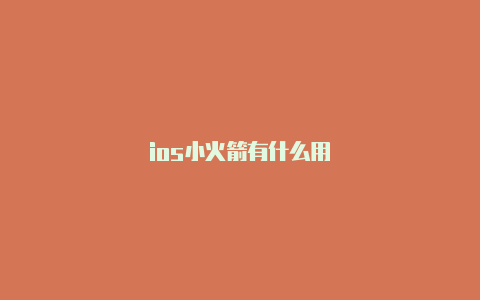 ios小火箭有什么用