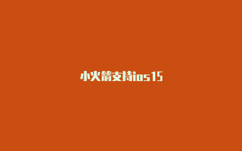 小火箭支持ios15