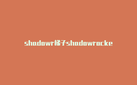 shadowr梯子shadowrocketocket自动关闭