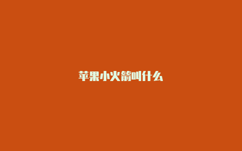 苹果小火箭叫什么