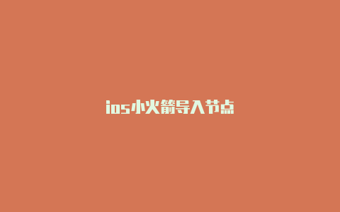 ios小火箭导入节点