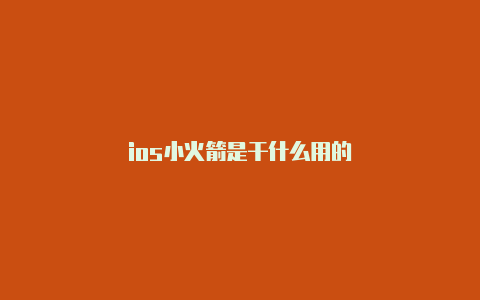 ios小火箭是干什么用的-Shadowrocket(小火箭)